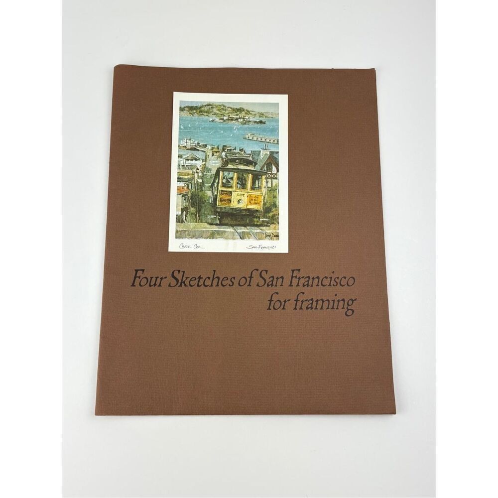 NOS Lot of 4 Vintage Prints of San Fran Sketches 11 x 14 by Don Davey 1968 EN215